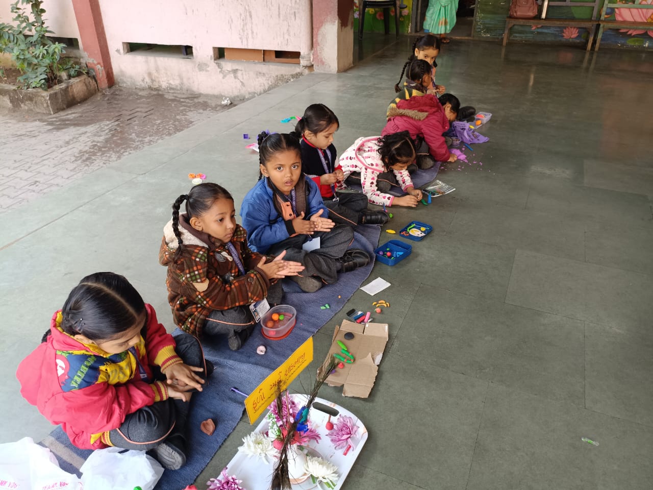 Nursery:- Competition:- Making toys from colored clay